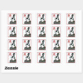Party Rabbit Vierkante Sticker (Vel)