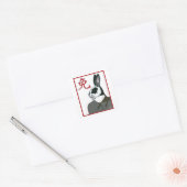 Party Rabbit Vierkante Sticker (Envelop)