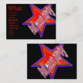 Party/Rave-kaart Visitekaartje (Voorkant / Achterkant)