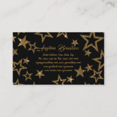 Party Rental Catering Equipment Fancy Star Black Visitekaartje (Achterkant)