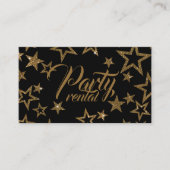 Party Rental Catering Equipment Fancy Star Black Visitekaartje (Voorkant)