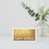 Party Rental Event Planner Golden Sharp Stone Visitekaartje (Staand voorkant)