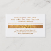 Party Rental Event Planner Golden Sharp Stone Visitekaartje (Achterkant)