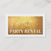 Party Rental Event Planner Golden Sharp Stone Visitekaartje (Voorkant)