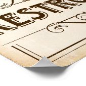 -party RESTROOM-gebarentafdruk Poster (Hoek)