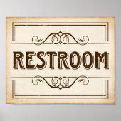 -party RESTROOM-gebarentafdruk Poster (Voorkant)