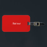 Party rode effen kleur, Sjabloon, Bagagelabel<br><div class="desc">Feest rode effen kleur,  Witte tekst toevoegen.</div>