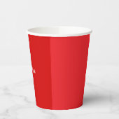 Party rode effen kleur, Sjabloon, Papieren Bekers (Links)
