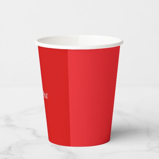 Party rode effen kleur, Sjabloon, Papieren Bekers (Links)
