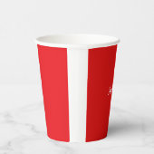 Party rode effen kleur, Sjabloon, Papieren Bekers (Rechts)