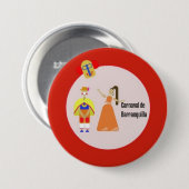 party ronde button 7,6 cm (Voorkant /achterkant)