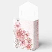 Party Roze Waterverf Flowers Glanzende Glitter Mod Bedankdoosjes (Geopend)