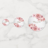 Party Roze Waterverf Flowers Glanzende Glitter Mod Confetti (Voorkanten)