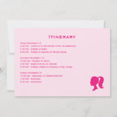 Party Roze Zomertijd Strand Weekend Bachelorette Kaart (Achterkant)