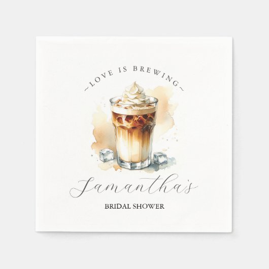 Party Servet Decoratieve Koffie Thema Vrijgezellen (Voorkant)