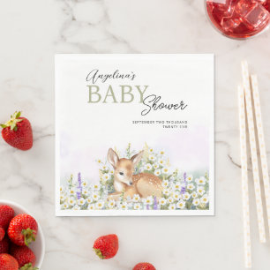 Party servetten voor baby shower met schattige faw