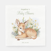 Party servetten voor baby shower met schattige faw (Voorkant)