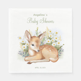 Party servetten voor baby shower met schattige faw