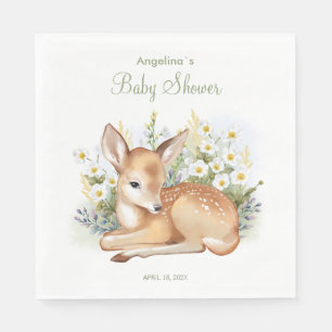 Party servetten voor baby shower met schattige faw