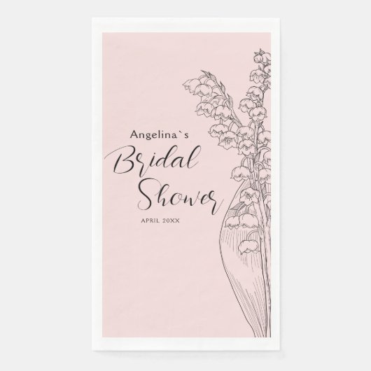 Party servetten voor een bruid douche. (Voorkant)