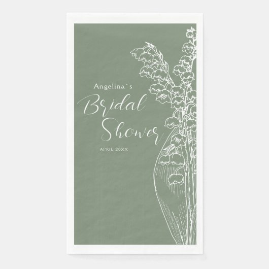 Party servetten voor een bruid douche. (Voorkant)