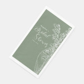 Party servetten voor een bruid douche. (Hoek)