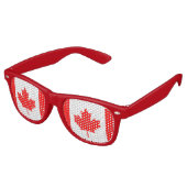 Party Shades & Canada Sunbril/Canadese vlag Retro Zonnebril (Gekanteld)