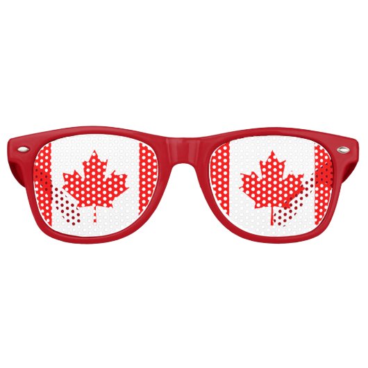 Party Shades & Canada Sunbril/Canadese vlag Retro Zonnebril (Voorkant)