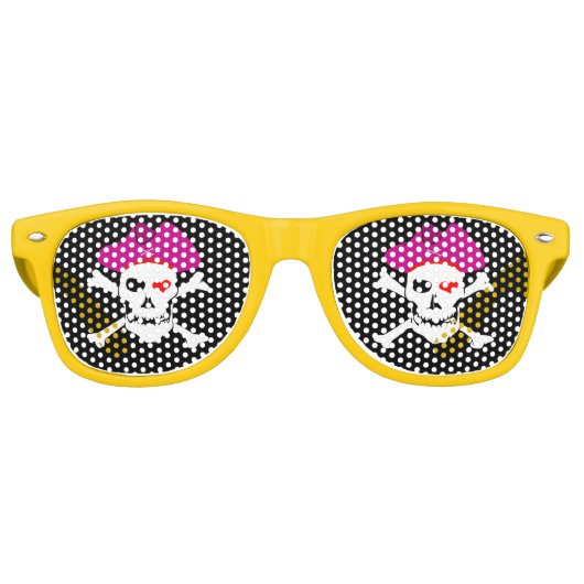 Party Shades & Pirate Sunbribril/Pirates flag Retro Zonnebril (Voorkant)