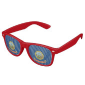 Party Shades Sunbribril with flag of Idaho, USA Retro Zonnebril (Gekanteld)