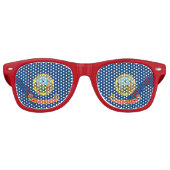 Party Shades Sunbribril with flag of Idaho, USA Retro Zonnebril (Voorkant)