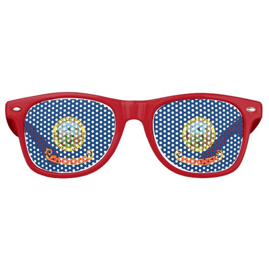 Party Shades Sunbribril with flag of Idaho, USA Retro Zonnebril (Voorkant)