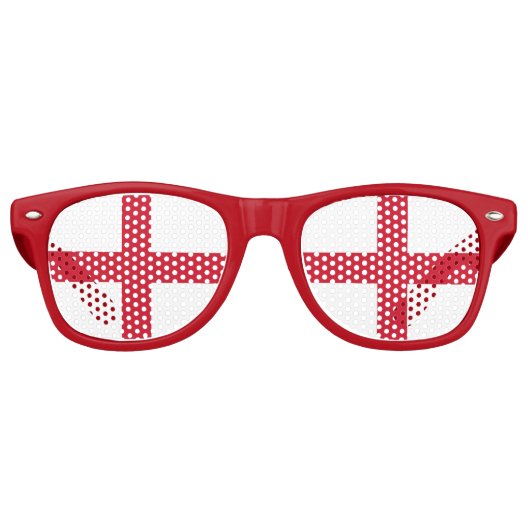 Party Shades Sunbril - England flag, UK Retro Zonnebril (Voorkant)