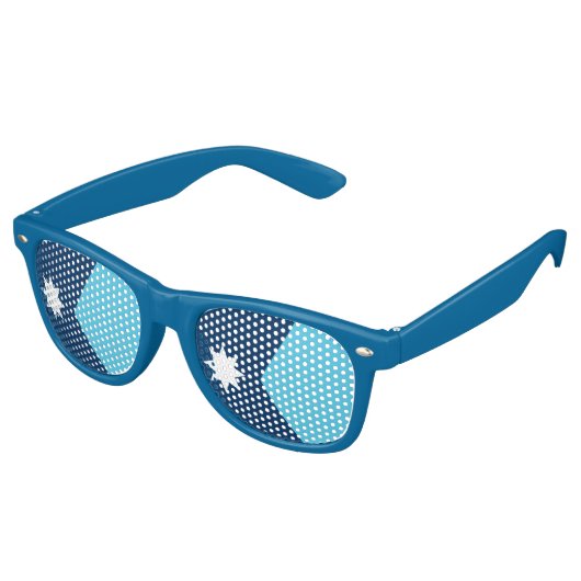 Party Shades Sunglasses with flag of Minnesota Retro Zonnebril (Gekanteld)