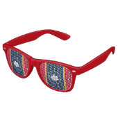 Party Shades Sunglasses with flag of Mississippi Retro Zonnebril (Gekanteld)
