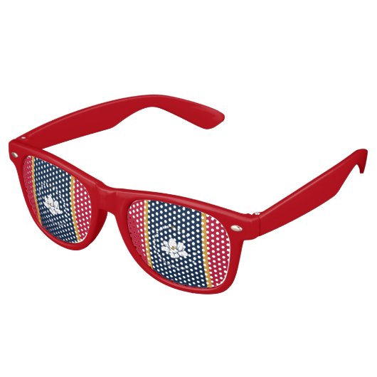Party Shades Sunglasses with flag of Mississippi Retro Zonnebril (Gekanteld)