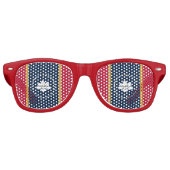Party Shades Sunglasses with flag of Mississippi Retro Zonnebril (Voorkant)