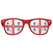 Party Shades Sunglasses with flag of Montreal Retro Zonnebril (Voorkant)