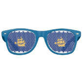 Party Shades Sunglasses with flag of Quebec City Retro Zonnebril (Voorkant)