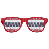 Party Shades Sunglasses with flag of Thailand Retro Zonnebril (Voorkant)