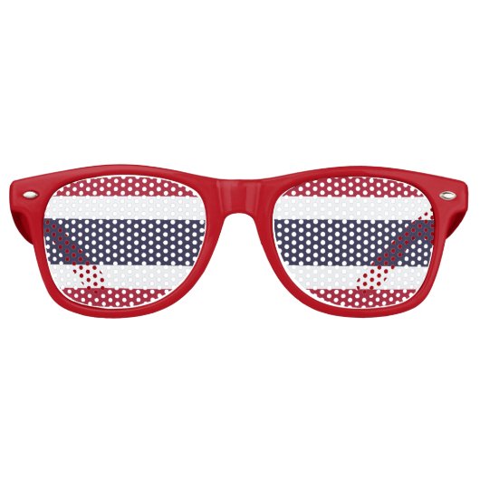 Party Shades Sunglasses with flag of Thailand Retro Zonnebril (Voorkant)