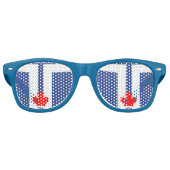 Party Shades Sunglasses with flag of Toronto Retro Zonnebril (Voorkant)