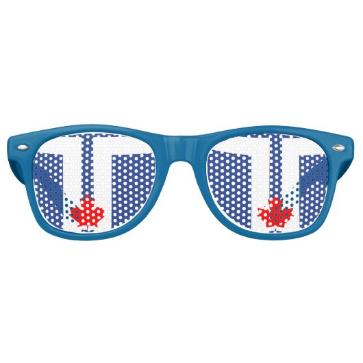 Party Shades Sunglasses with flag of Toronto Retro Zonnebril (Voorkant)