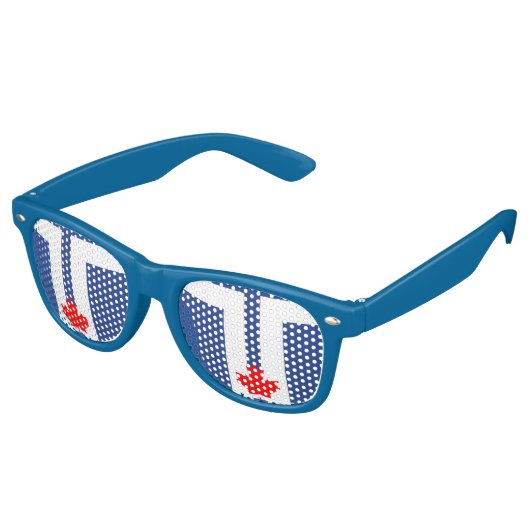 Party Shades Sunglasses with flag of Toronto Retro Zonnebril (Gekanteld)