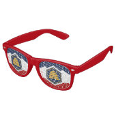 Party Shades Sunglasses with flag of Utah, USA Retro Zonnebril (Gekanteld)