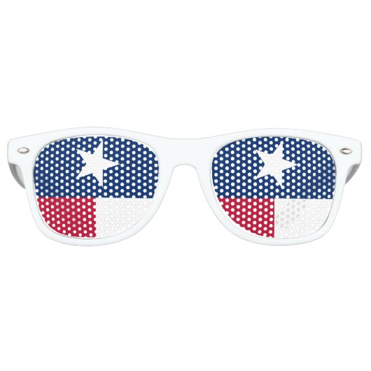 Party Shades & Texas Sunbril/Texas flag Retro Zonnebril (Voorkant)