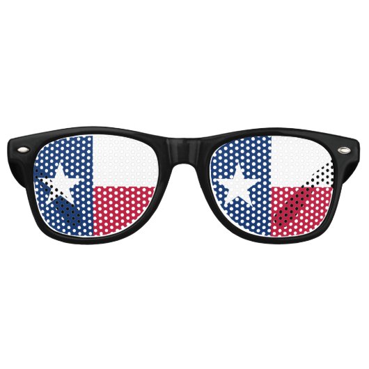 Party Shades & Texas Sunbril USA/Texas flag Retro Zonnebril (Voorkant)