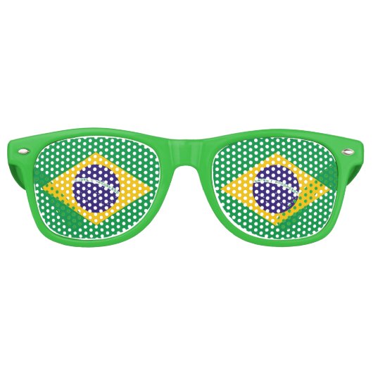Party Shades Zonnebril - Brazilië vlag (Voorkant)