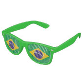 Party Shades Zonnebril - Brazilië vlag (Gekanteld)