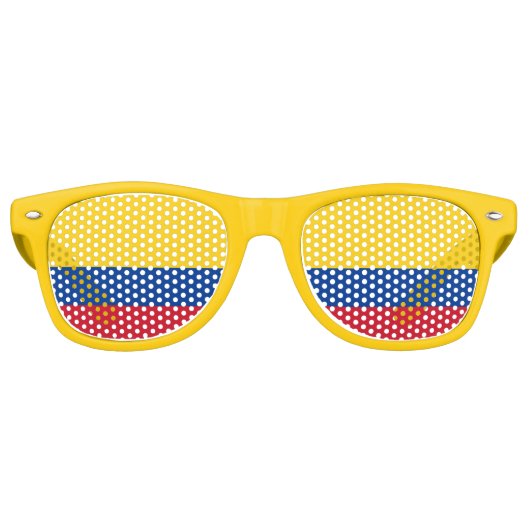 Party Shades Zonnebril - Colombiaanse vlag (Voorkant)